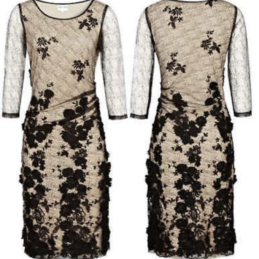 Reiss Nola Dress Textured Lace